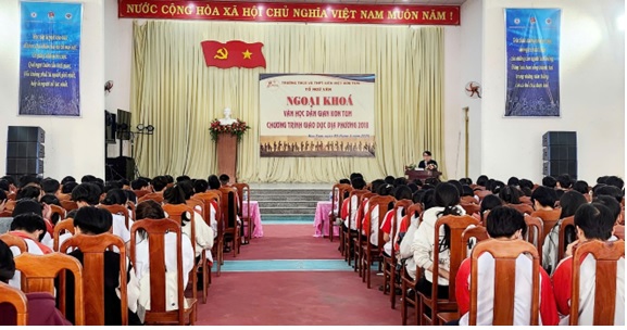 CHƯƠNG TRÌNH NGOẠI KHOÁ “VĂN HỌC DÂN GIAN KON TUM” KẾT NỐI GIÁ TRỊ VĂN HOÁ VÀ TRI THỨC ĐỊA PHƯƠNG